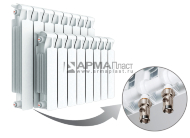 Радиатор биметаллический Rifar Monolit Ventil 500 мм 14 секции